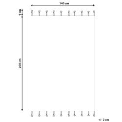 Dywan bawełniany 140 x 200 cm beżowo-czarny ERLER