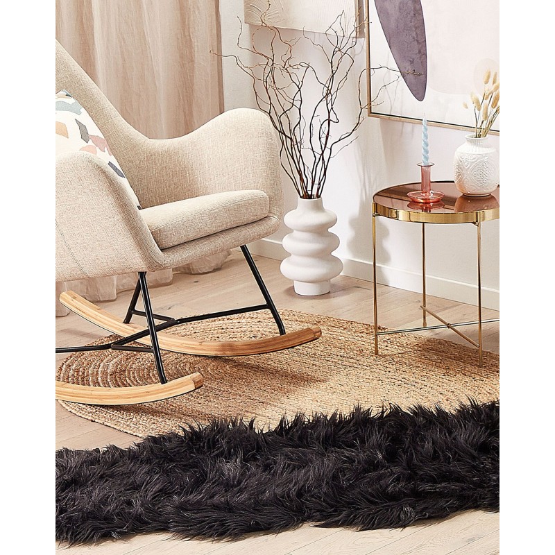 Sztuczna skóra owcza czarna MAMUNGARI