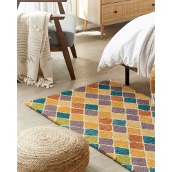 Dywan wełniany 80 x 150 cm wielokolorowy KESKIN