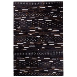 Dywan patchwork skórzany 160 x 230 cm brązowy AKSEKI