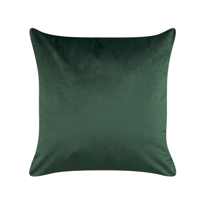 Zestaw 2 poduszek dekoracyjnych DELICIOSA Welur 45 x 45 cm Ciemnozielony Wzór roślinny