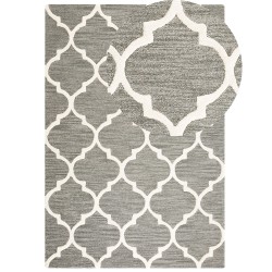 Dywan wełniany 140 x 200 cm szary YALOVA