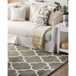 Dywan wełniany 140 x 200 cm szary YALOVA