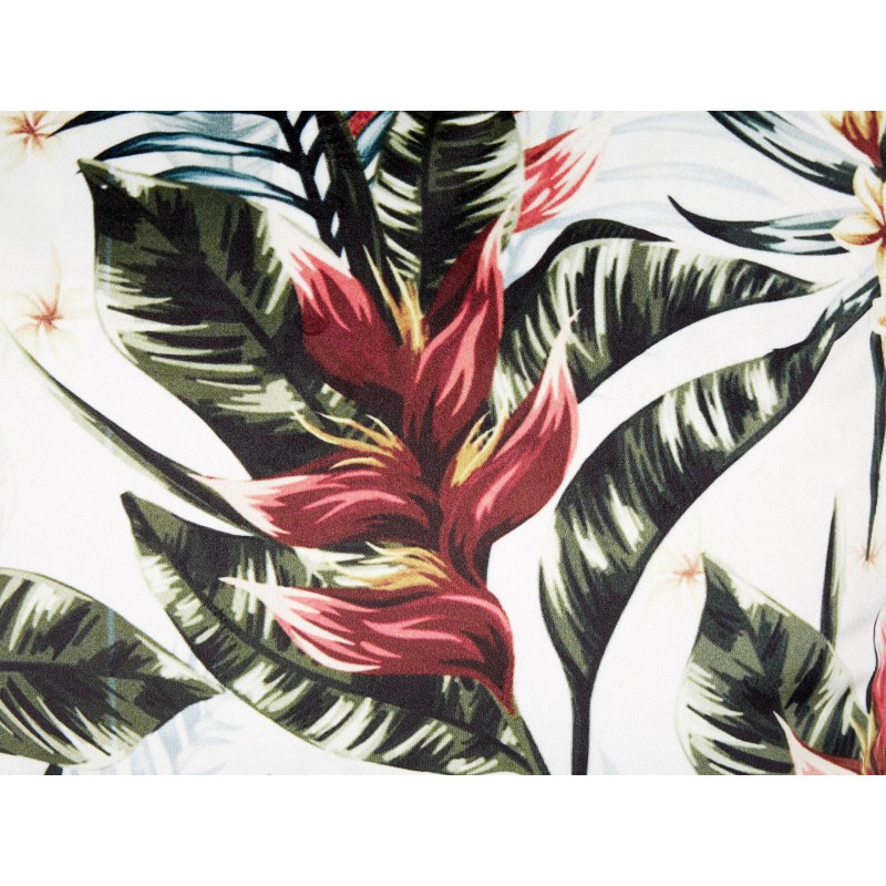 Zestaw 2 poduszek dekoracyjnych EDELWEISS Welur 45 x 45 cm Kolorowy Wzór roślinny