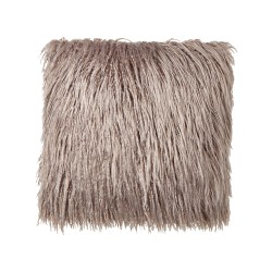 Zestaw 2 poduszek dekoracyjnych COROKIA Sztuczne futro 45 x 45 cm Beżowy Jednolity