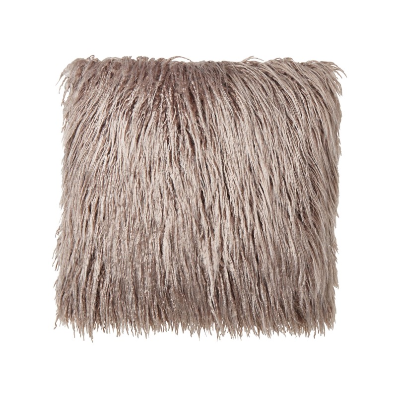Zestaw 2 poduszek dekoracyjnych COROKIA Sztuczne futro 45 x 45 cm Beżowy Jednolity
