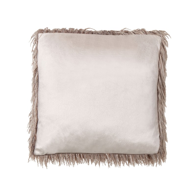 Zestaw 2 poduszek dekoracyjnych COROKIA Sztuczne futro 45 x 45 cm Beżowy Jednolity