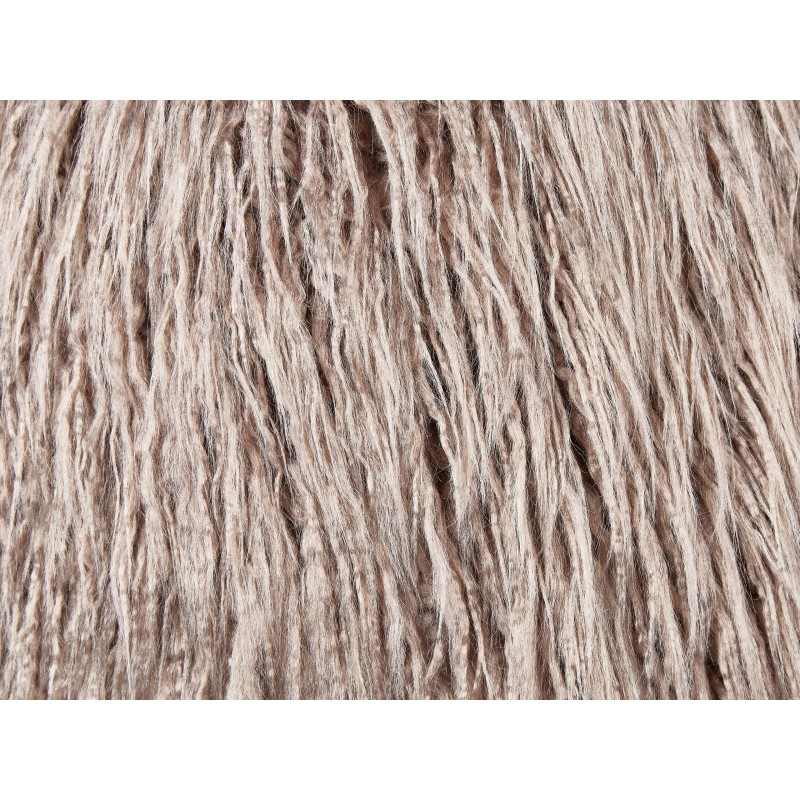 Zestaw 2 poduszek dekoracyjnych COROKIA Sztuczne futro 45 x 45 cm Beżowy Jednolity