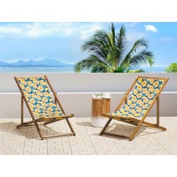 Zestaw 2 wymiennych tkanin do leżaków ogrodowych ANZIO/AVELLINO Kolorowy
