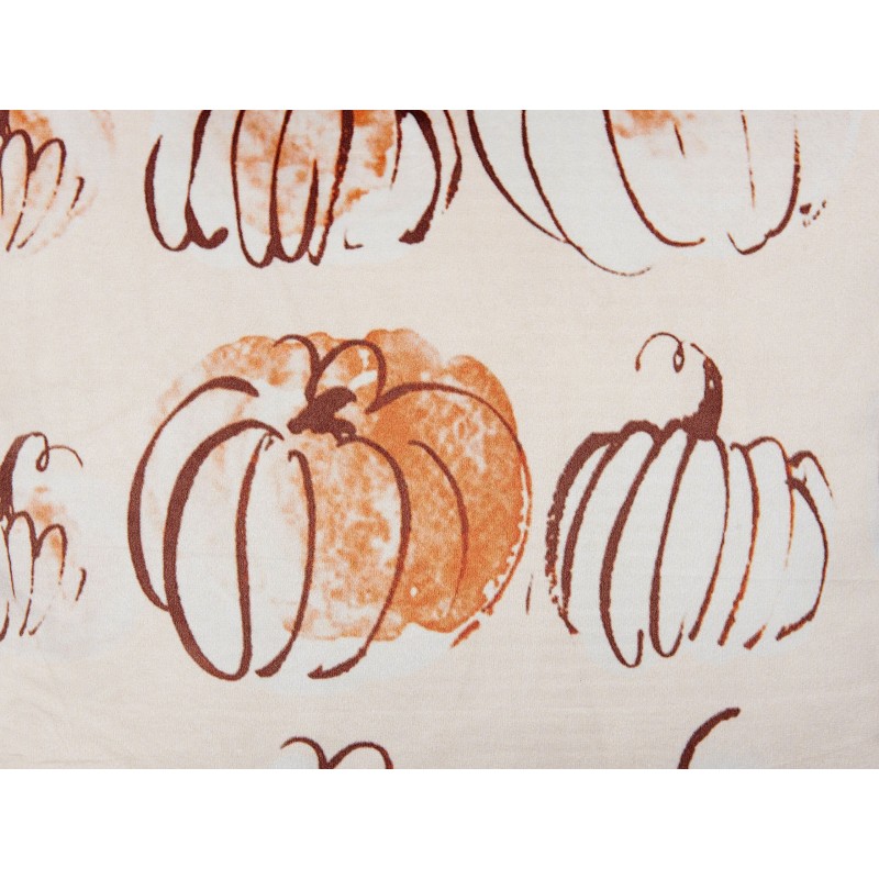 Zestaw 2 poduszek dekoracyjnych CUCURBITA Welur 45 x 45 cm Beżowy Wzór roślinny