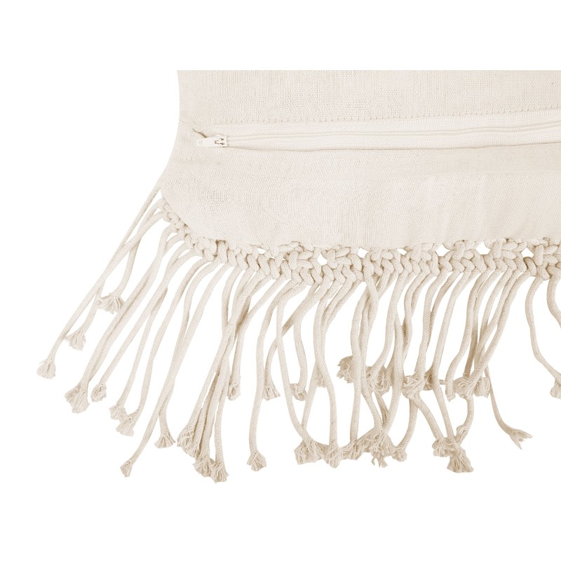 Zestaw 2 poduszek dekoracyjnych YORTAN Bawełna 45 x 45 cm Jasnobeżowy Wzór geometryczny