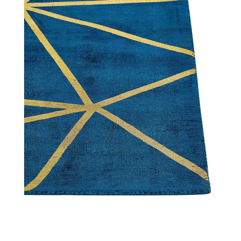 Dywan z wiskozy 80 x 150 cm niebieski HAVZA