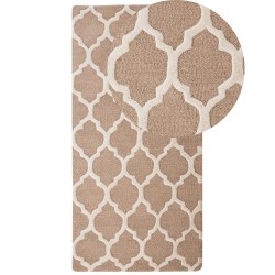 Dywan wełniany 80 x 150 cm beżowy ERBAA