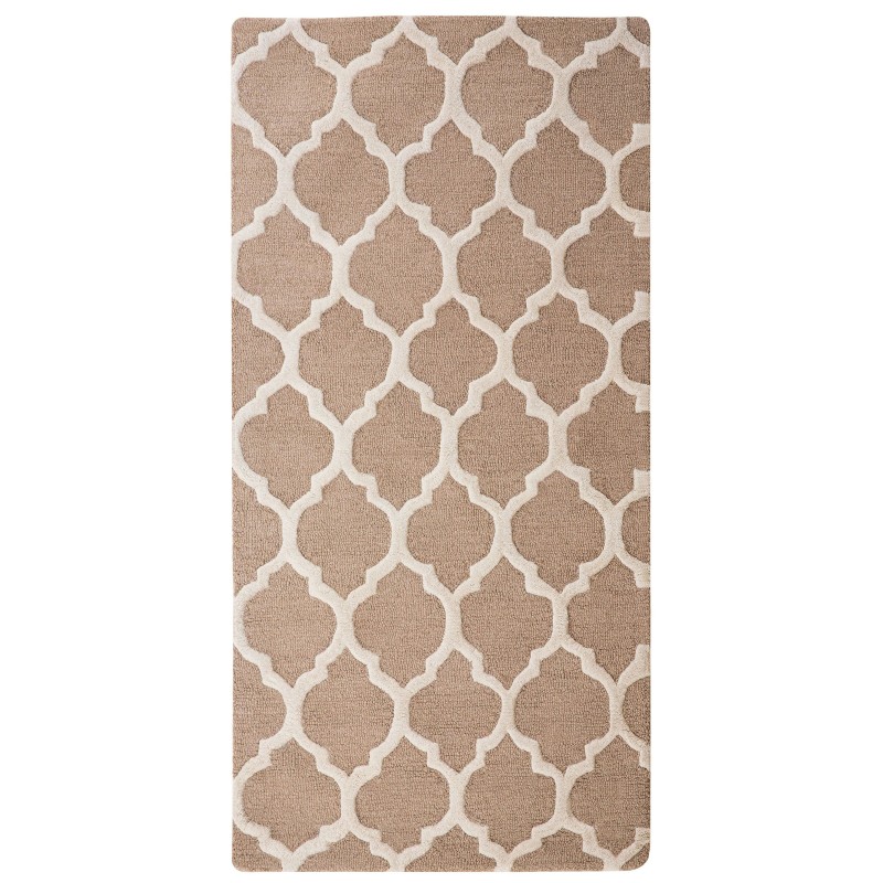 Dywan wełniany 80 x 150 cm beżowy ERBAA