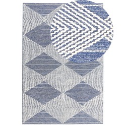 Dywan wełniany 160 x 230 cm beżowo-niebieski DATCA