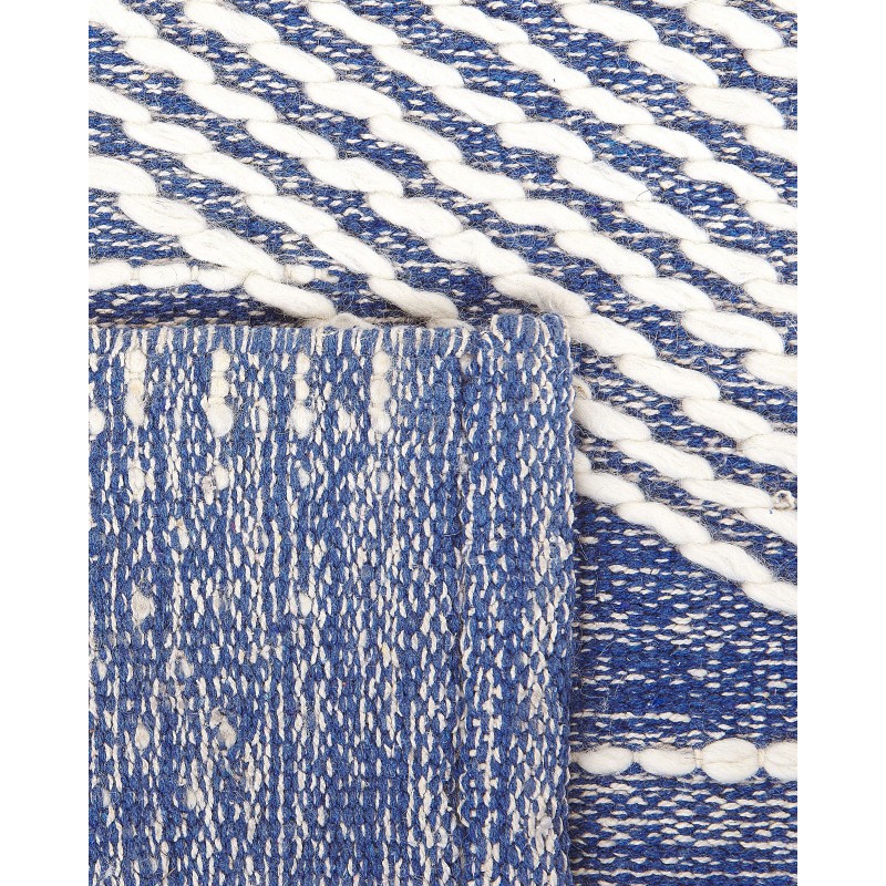 Dywan wełniany 160 x 230 cm beżowo-niebieski DATCA