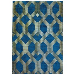 Dywan z wiskozy 160 x 230 cm niebieski VEKSE