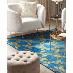 Dywan z wiskozy 160 x 230 cm niebieski VEKSE