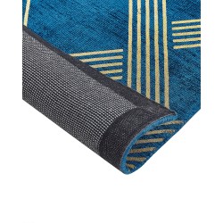 Dywan z wiskozy 160 x 230 cm niebieski VEKSE