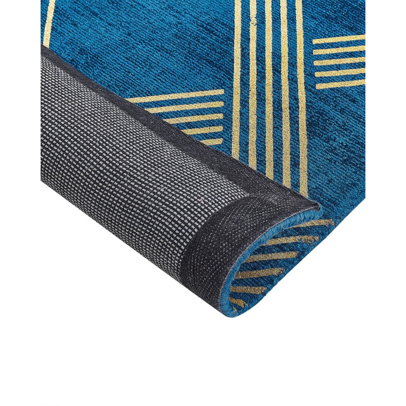 Dywan z wiskozy 160 x 230 cm niebieski VEKSE