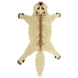 Dywan dziecięcy wełniany wilk 100 x 160 cm beżowy BALTO