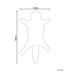 Dywan dziecięcy wełniany wilk 100 x 160 cm beżowy BALTO