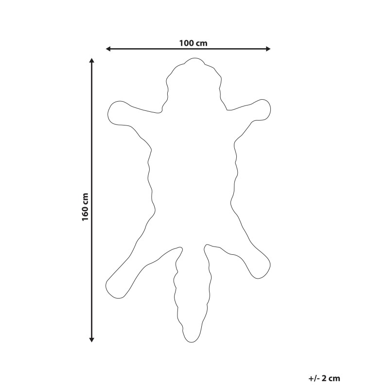 Dywan dziecięcy wełniany wilk 100 x 160 cm beżowy BALTO
