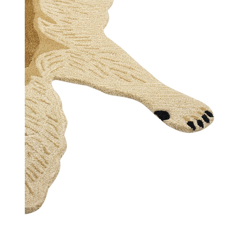 Dywan dziecięcy wełniany wilk 100 x 160 cm beżowy BALTO