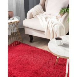 Dywan shaggy 80 x 150 cm czerwony CIDE
