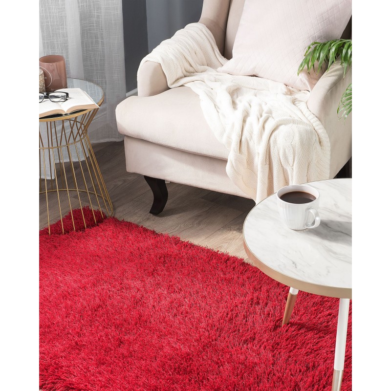 Dywan shaggy 80 x 150 cm czerwony CIDE