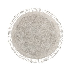 Dywan shaggy okrągły bawełniany ⌀ 140 cm beżowy BITLIS