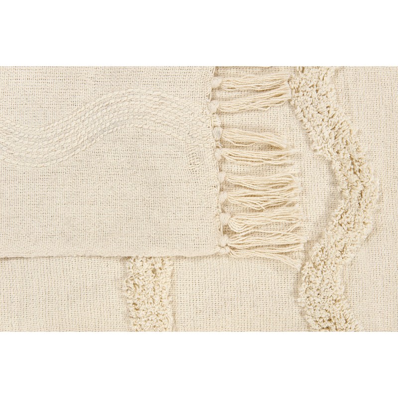 Koc KHARI Bawełna 125 x 150 cm Jasnobeżowy