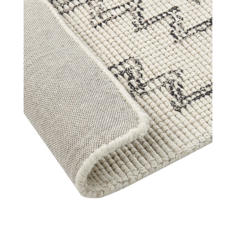 Dywan wełniany 140 x 200 cm beżowo-czarny URLA