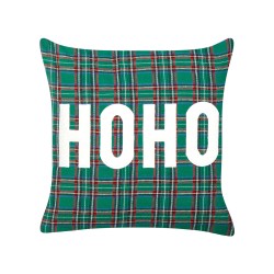 Zestaw 2 poduszek dekoracyjnych JOYCANDY 45 x 45 cm Zielony Wzór świąteczny