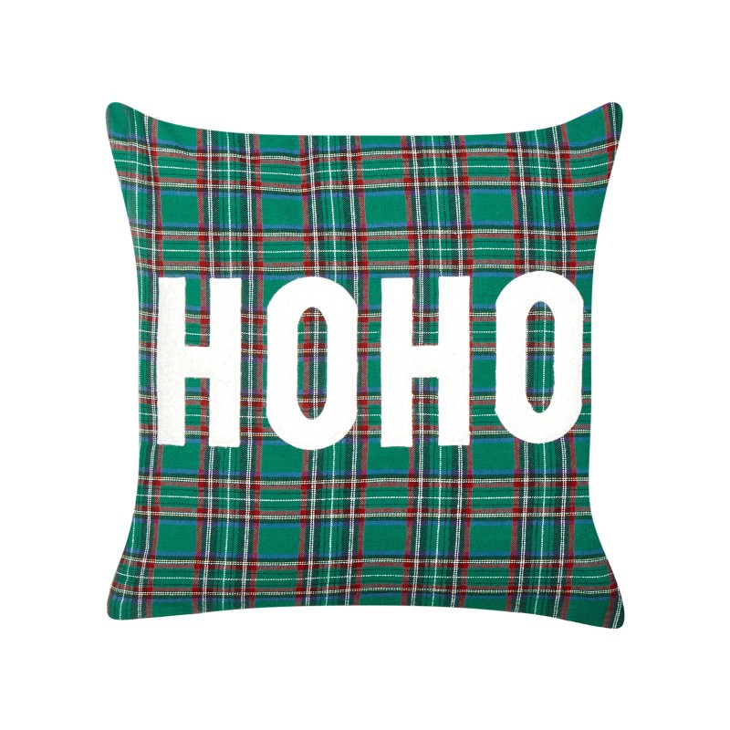 Zestaw 2 poduszek dekoracyjnych JOYCANDY 45 x 45 cm Zielony Wzór świąteczny