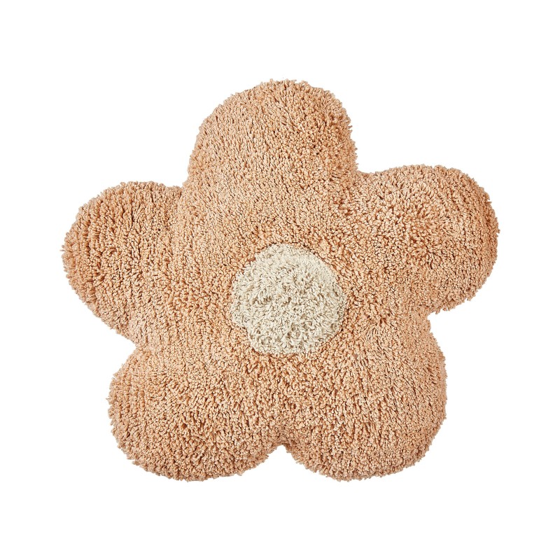 2 bawełniane poduszki dekoracyjne dla dzieci kwiaty 30 x 30 cm brzoskwiniowe SORREL