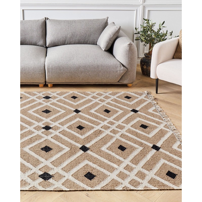 Dywan z juty 160 x 230 cm beżowy ESENCIK