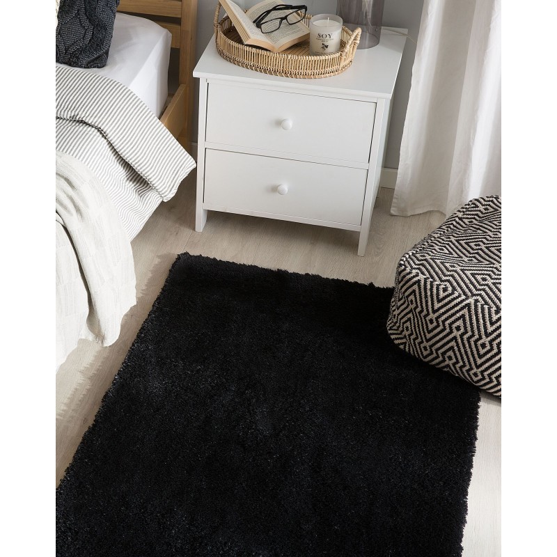 Dywan shaggy 80 x 150 cm czarny EVREN