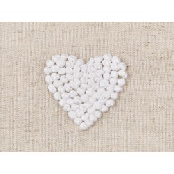 Bawełniana poduszka dekoracyjna w serca 30 x 50 cm beżowa GAZANIA