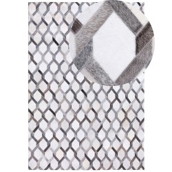 Dywan skórzany 160 x 230 cm szary AYDIN