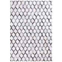 Dywan skórzany 160 x 230 cm szary AYDIN