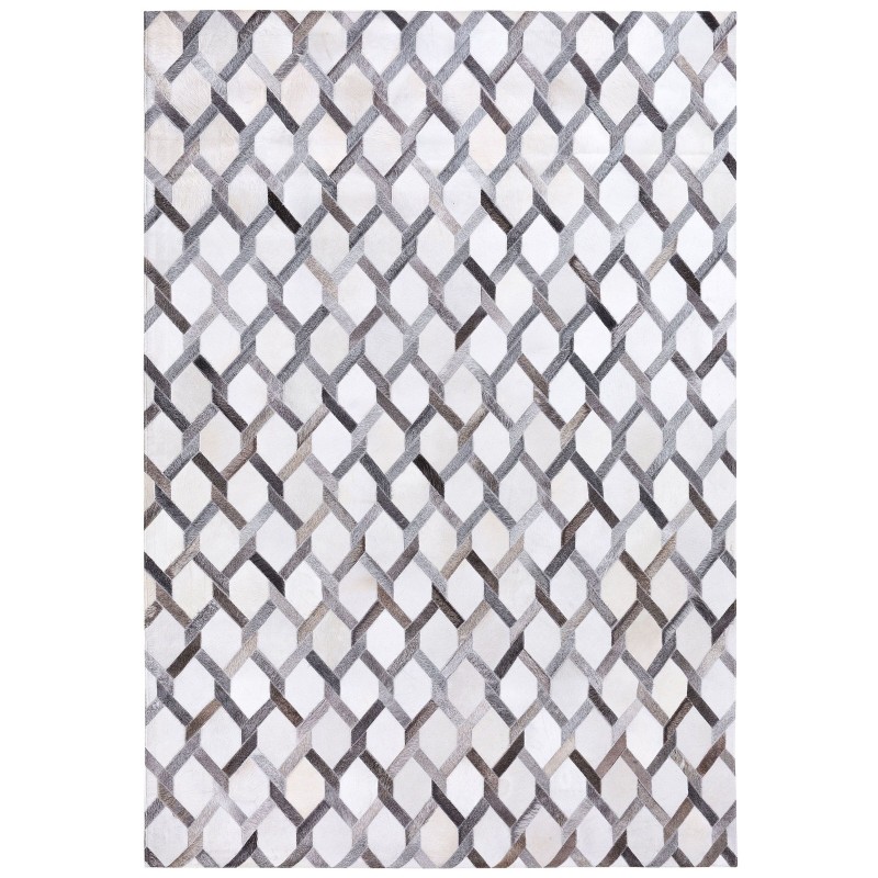 Dywan skórzany 160 x 230 cm szary AYDIN