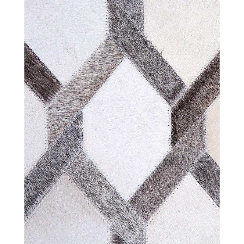 Dywan skórzany 160 x 230 cm szary AYDIN