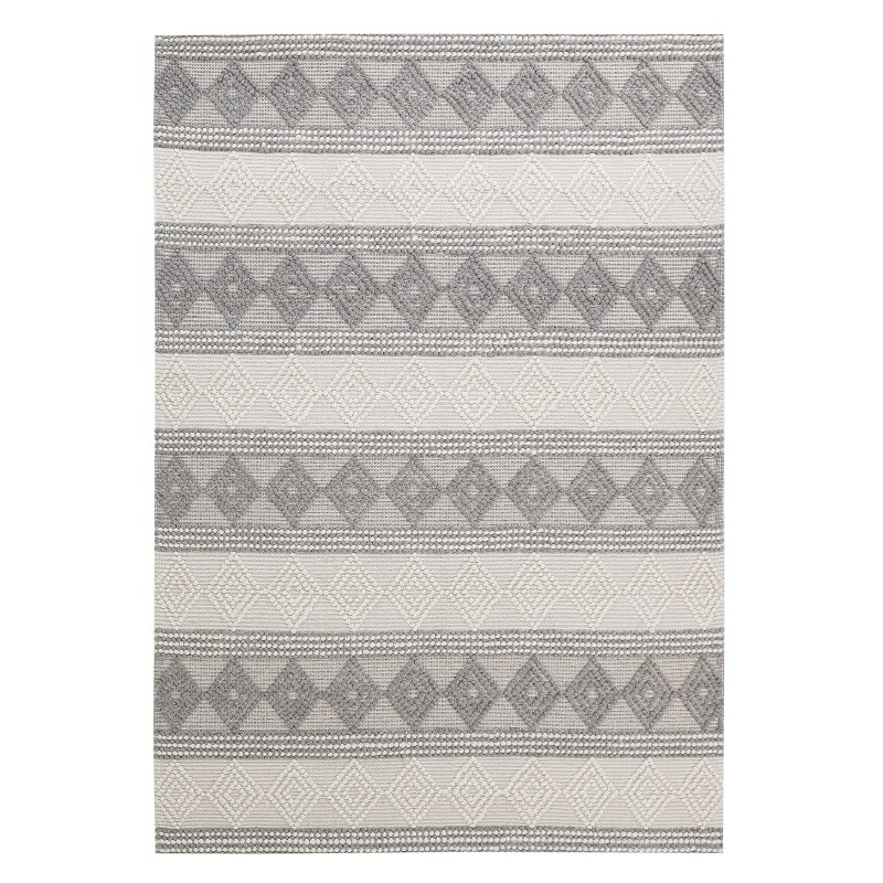 Dywan wełniany 140 x 200 cm beżowo-szary BOZOVA