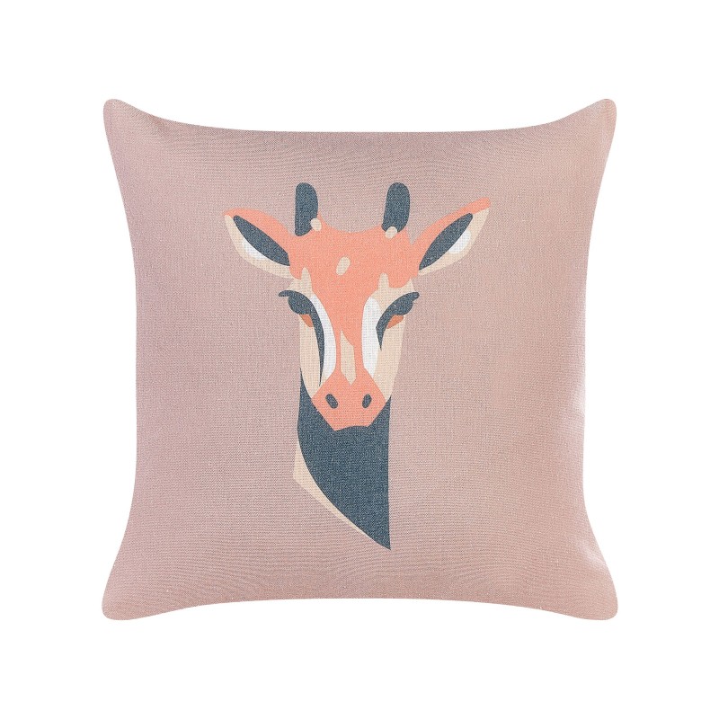 Zestaw 2 poduszek dekoracyjnych CANDELABRA 45 x 45 cm Różowy Wzór zwierzęcy