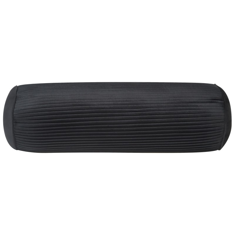 Poduszka dekoracyjna JONQUIL Welur 22 x 60 cm Czarny Jednolity