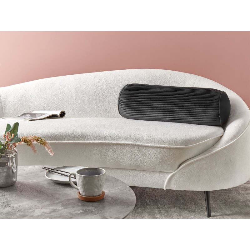 Poduszka dekoracyjna JONQUIL Welur 22 x 60 cm Czarny Jednolity