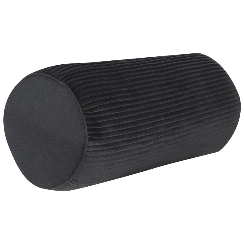 Poduszka dekoracyjna JONQUIL Welur 22 x 60 cm Czarny Jednolity