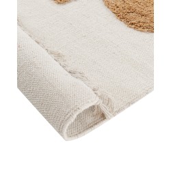 Dywan dziecięcy bawełniany w dinozaury 140 x 200 cm beżowy GHARTA