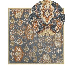 Dywan wełniany 200 x 200 cm wielokolorowy UMURLU
